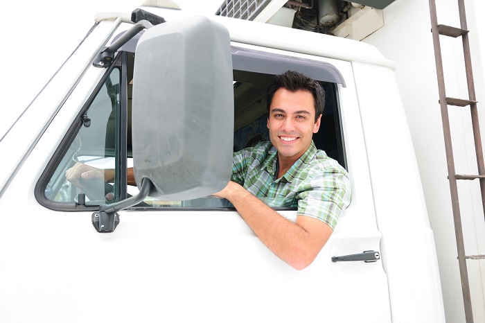 Trucker Sitting In The Cab