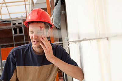 image of worker being injured