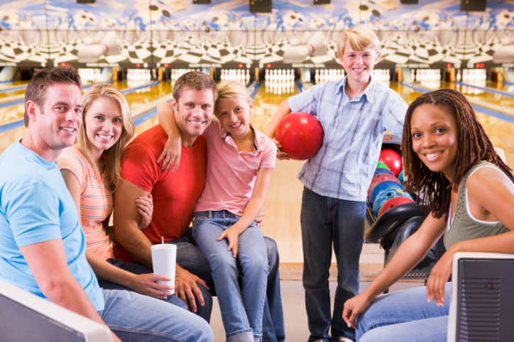 Teenagers Bowling