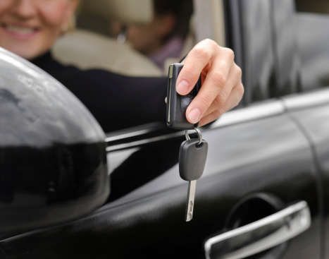 Driver Holding Car Key