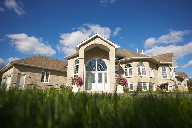 Home With Green Lawn